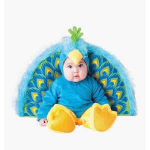 Baby Peacock Costume Halloween Toddler Fancy Dress Outfit Blue Yellow